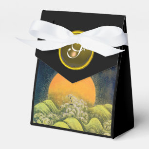 AMATERASU SUN GODDESS,YELLOW GEM MONOGRAM Black Favor Box
