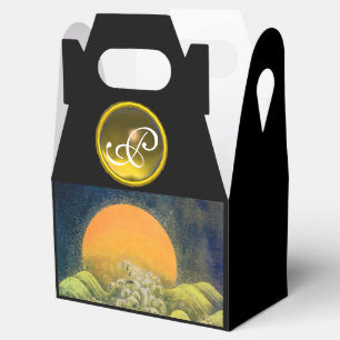 AMATERASU SUN GODDESS,YELLOW GEM MONOGRAM Black Favor Box