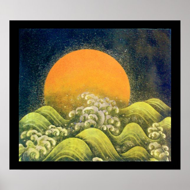 AMATERASU , SUN GODDESS ,yellow green black Poster (Front)