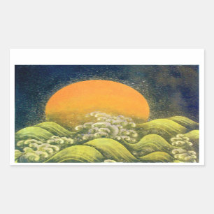 AMATERASU , SUN GODDESS ,yellow green black Sticker