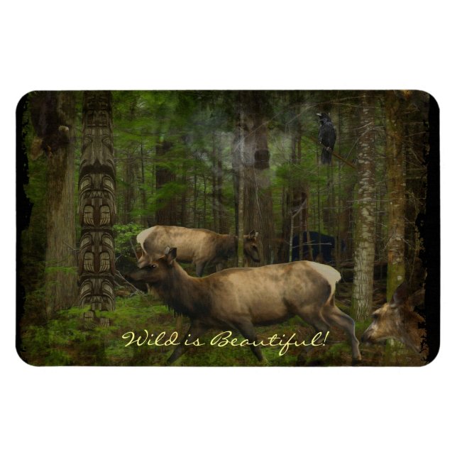 Amateur d'animaux sauvages-soutien Wild Art Magnet (Horizontal)