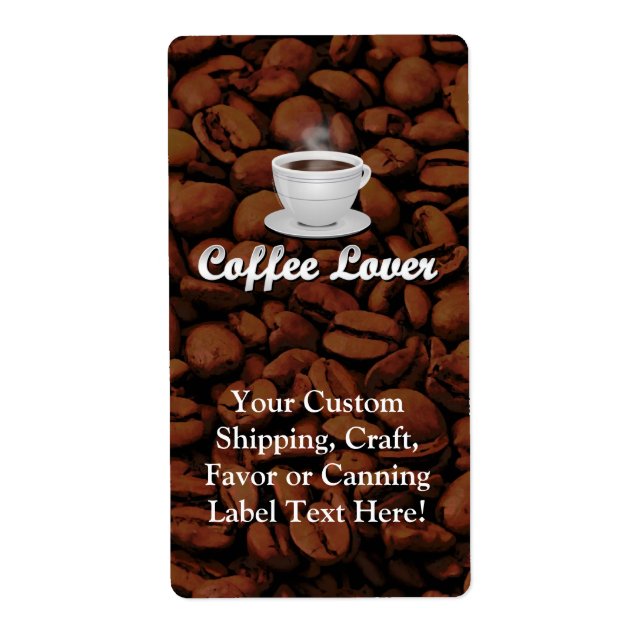 Amateur de café, Coupe blanche/haricots Brown (Devant)