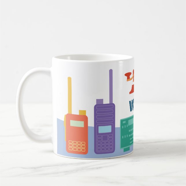 Amateur Ham Radio Gift Mug with Callsign (Left)