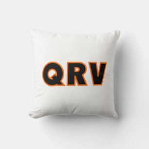 Amateur Ham Radio QRV Throw Pillow