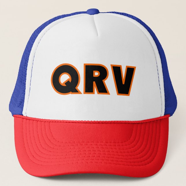 Amateur Ham Radio QRV Trucker Hat (Front)