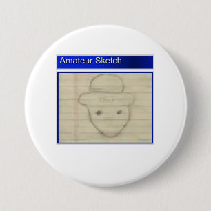 Amateur Leprechaun Sketch 3 Inch Round Button