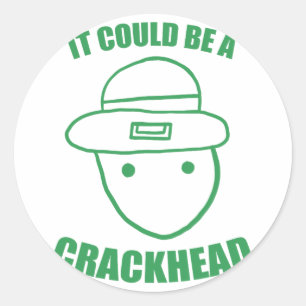 Amateur Leprechaun Sketch Could Be A Crackhead St  Classic Round Sticker