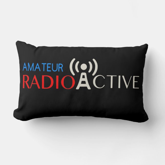 Amateur Radio Active   Lumbar Pillow (Front)