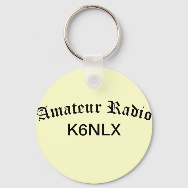 Amateur Radio and Call Sign Keychain (Front)