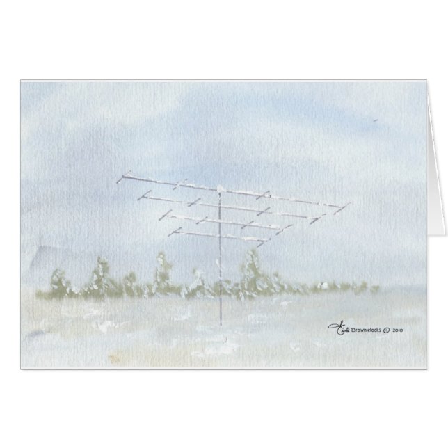Amateur Radio Antenna in Winter (Front Horizontal)