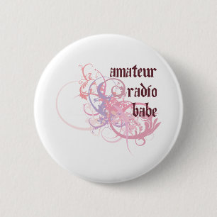 Amateur Radio Babe 2 Inch Round Button