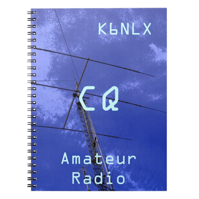Amateur Radio Call Sign CQ Notebook (Front)
