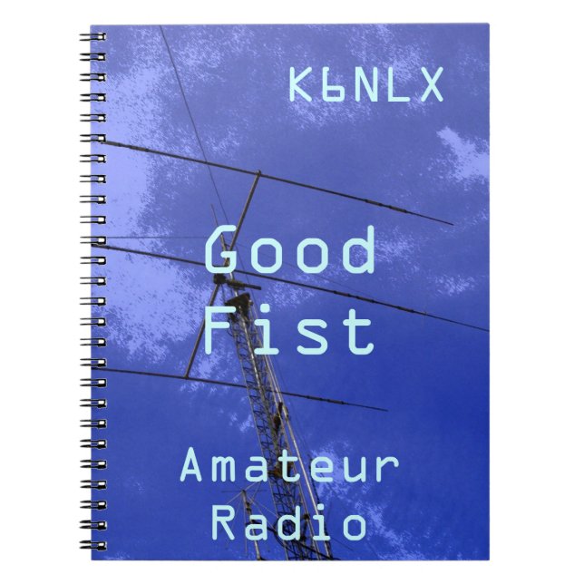 Amateur Radio Call Sign Good Fist Notebook (Front)