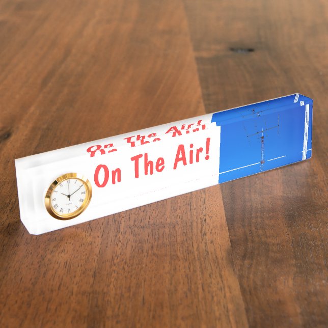 Amateur Radio Call Sign On Air & Clock Nameplate (Side)