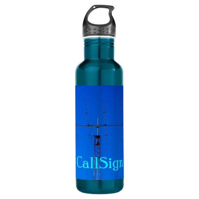 Amateur Radio Callsign 710 Ml Water Bottle (Front)