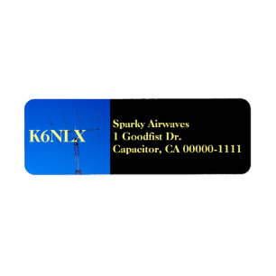 Amateur Radio Callsign Address Label