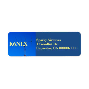 Amateur Radio Callsign Address Label