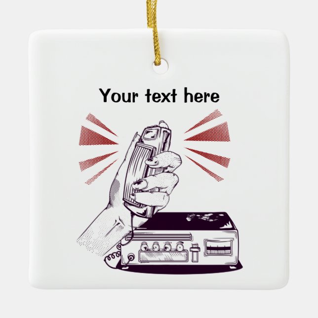 Amateur Radio Ceramic Ornament (Front)