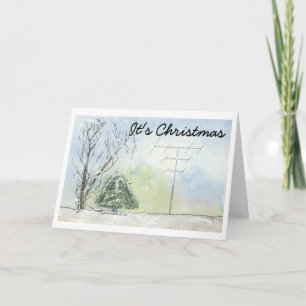 Amateur Radio Christmas Card with Verse