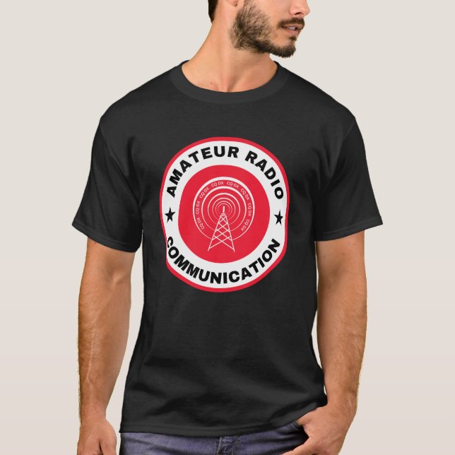 Amateur Radio Comunication shirt Red (Front)