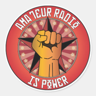 Amateur Radio Is Power Classic Round Sticker