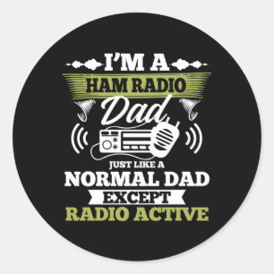 Amateur Radio Operator Antenna I Am A Ham Radio Gr Classic Round Sticker