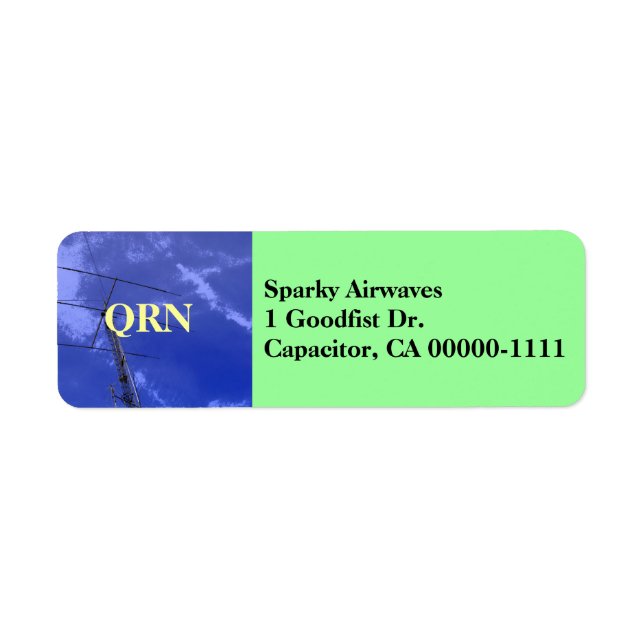 Amateur Radio QRN Address Label (Front)
