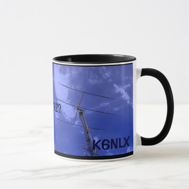 Amateur Radio QRZ and Callsign Mug (Right)