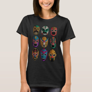 Amateur Wrestling Fighter Retro Lucha Libre Masks T-Shirt