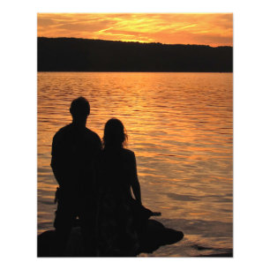 Amateurs à Sunset Lake Photo Print
