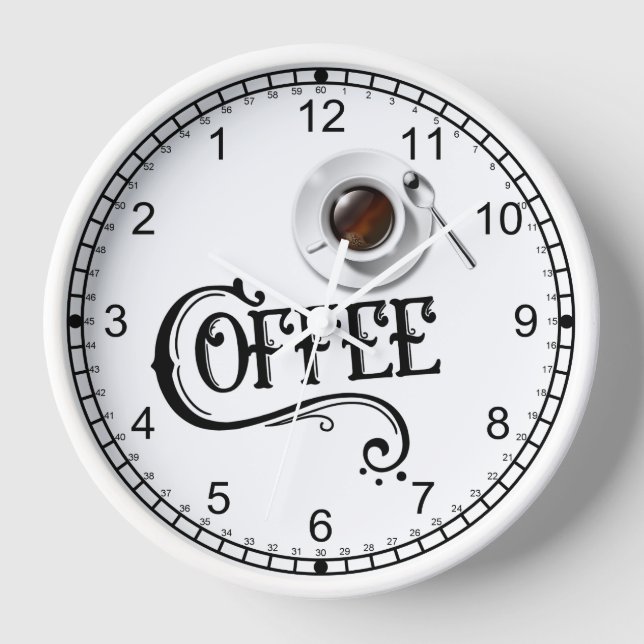 Amateurs de café amusant face arrière horloge (Recto)