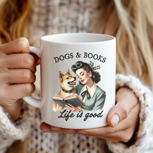 Amateurs de chien et de livre Café Mug
