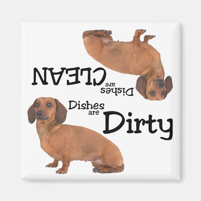 Amateurs de Dachshund Lave-vaisselle Magnet (Devant)