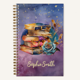 Amateurs de livres Whimsical Stack de livres Journ