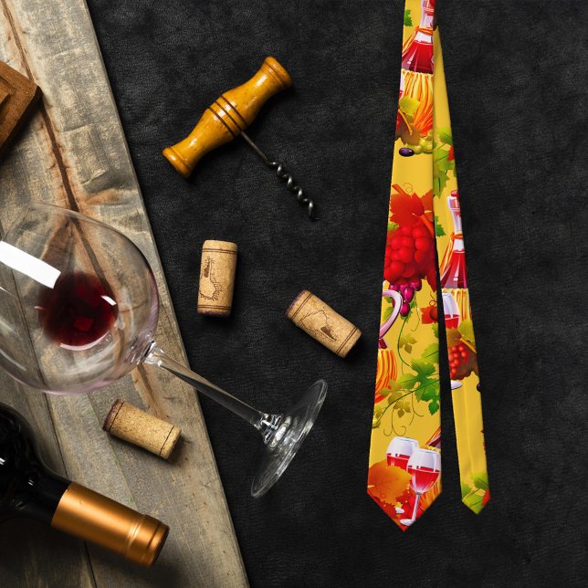Amateurs de vin Raisins Motif Design Cravate (Créateur téléchargé)