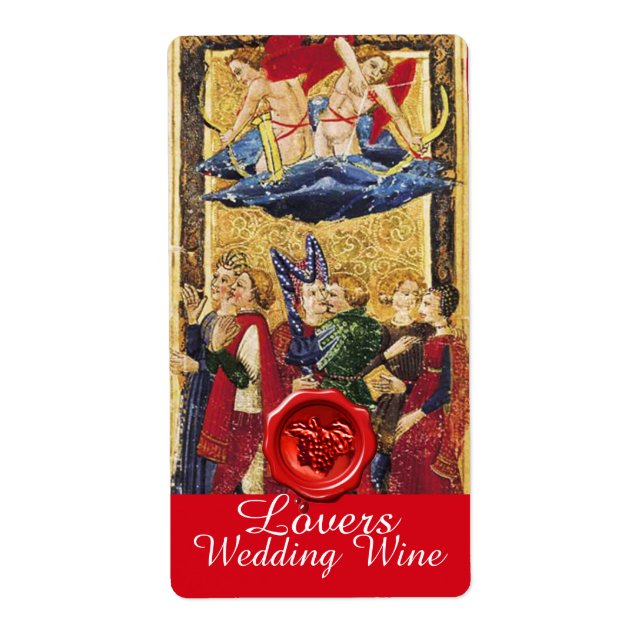 AMATEURS DE VINS MARIAGE SCEAU DE CIRE ROUGE / TAR (Devant)