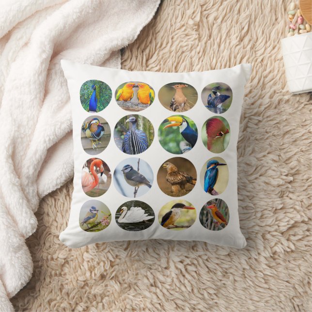 Amateurs d'oiseaux Coussin 16" x 16" (Couverture)