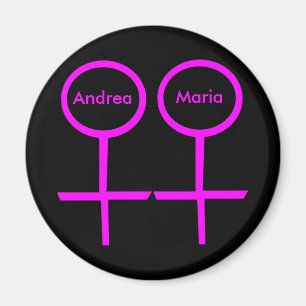 Amateurs lesbiens Magnet personnalisable