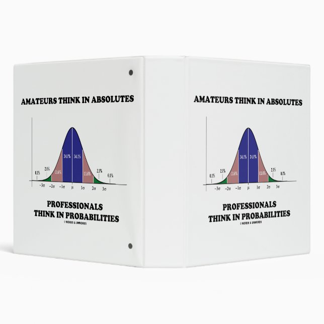 Amateurs Think Absolutes Professionals Think Stats Binder (Background)