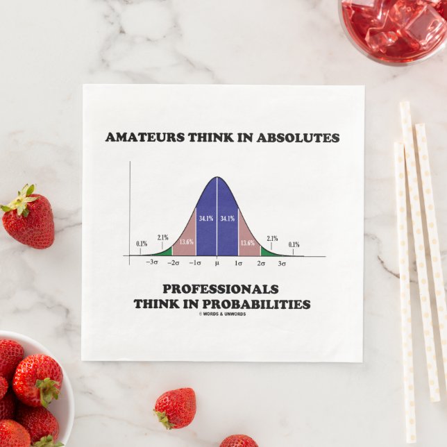 Amateurs Think Absolutes Professionals Think Stats Napkin (Insitu)