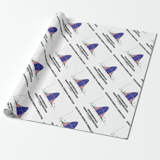 Amateurs Think Absolutes Professionals Think Stats Wrapping Paper (Unrolled)