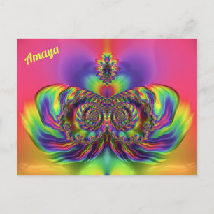 AMAYA ~ 3D Design Pattern ~ Multi Colours ~ Postcard