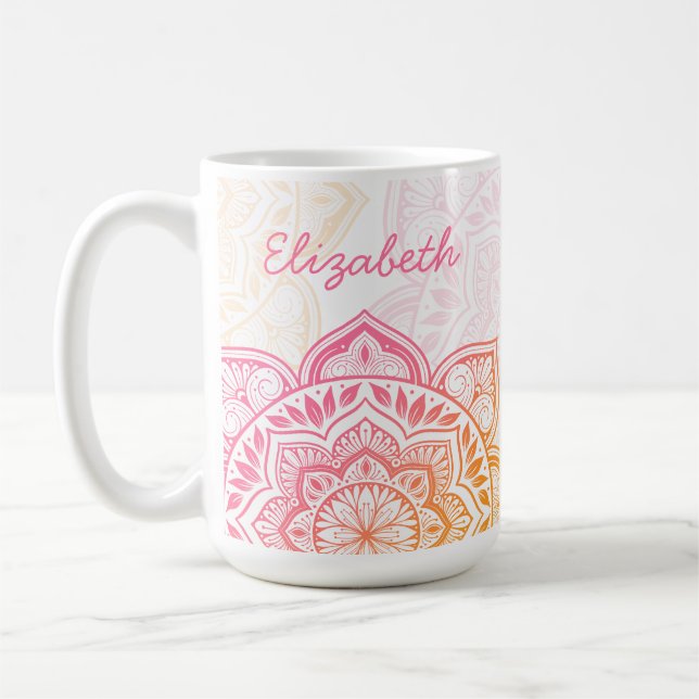 Amaya Mandala 15 oz. Personalized Mug (Gauche)