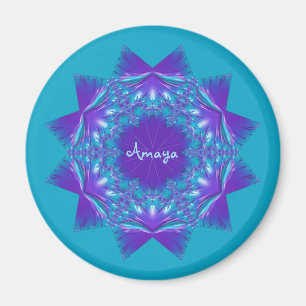 AMAYA ~ STAR! Purple and Aqua ~ Stunning Design Magnet