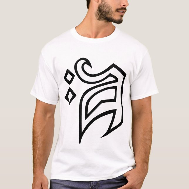 AMAZE Logo Black On White T-Shirt (Front)
