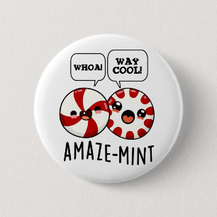 Amaze-mint Funny Peppermint Pun  2 Inch Round Button