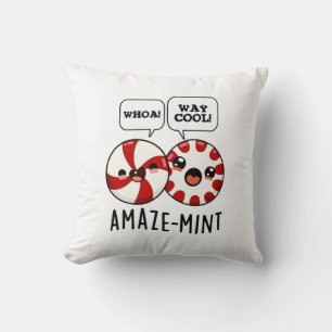 Amaze-mint Funny Peppermint Pun  Throw Pillow