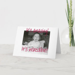 Amazed Baby Happy Birthday Card