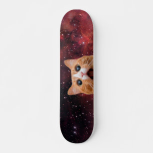 Amazed Space Cat Skateboard
