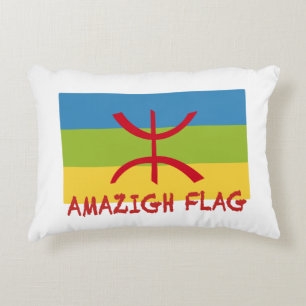 Amazigh flag - berber flag-Drapeau Amazigh Accent Pillow